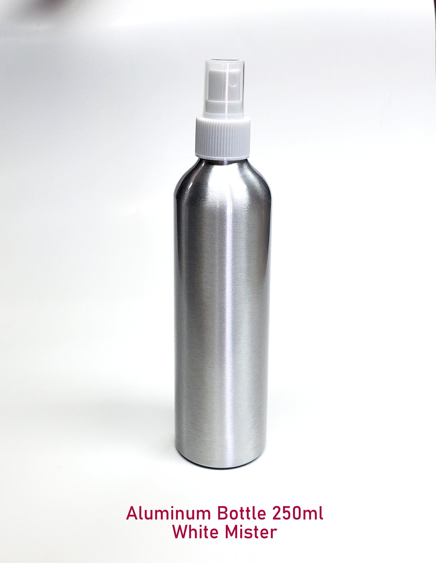 Aluminum Bottle with White Mister - 250ml