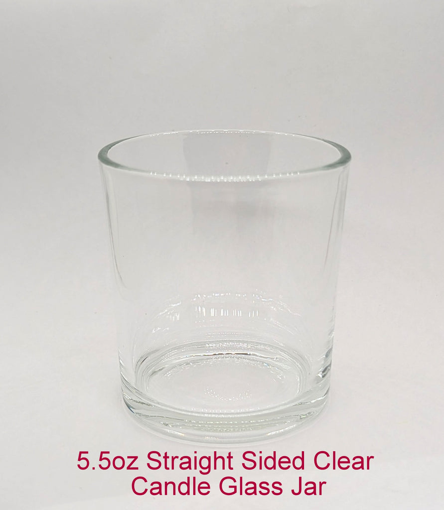 5.5oz Straight Sided Clear Candle Glass Jar (12pcs)