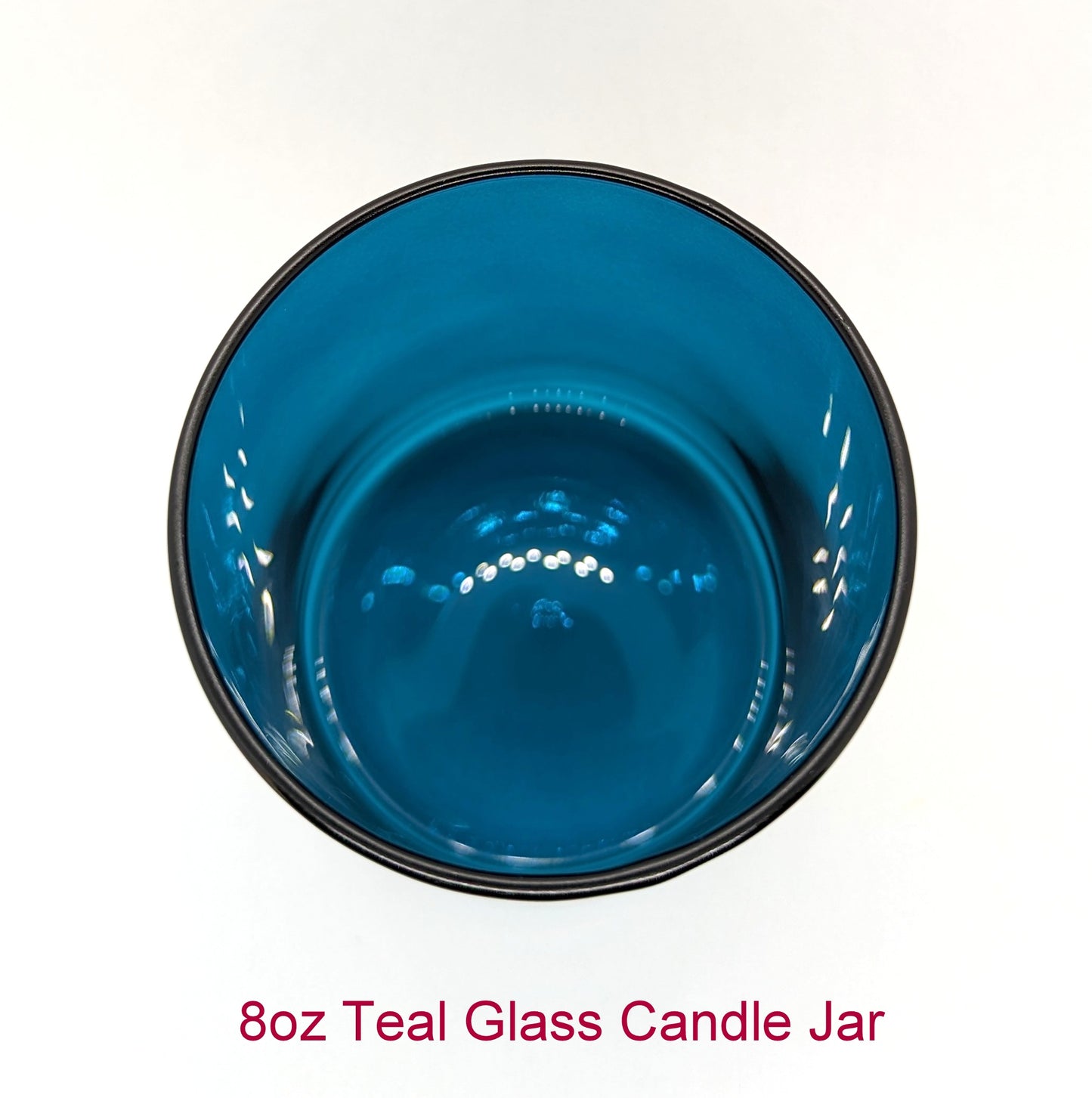 8oz Teal Glass Candle Jar (12pcs)
