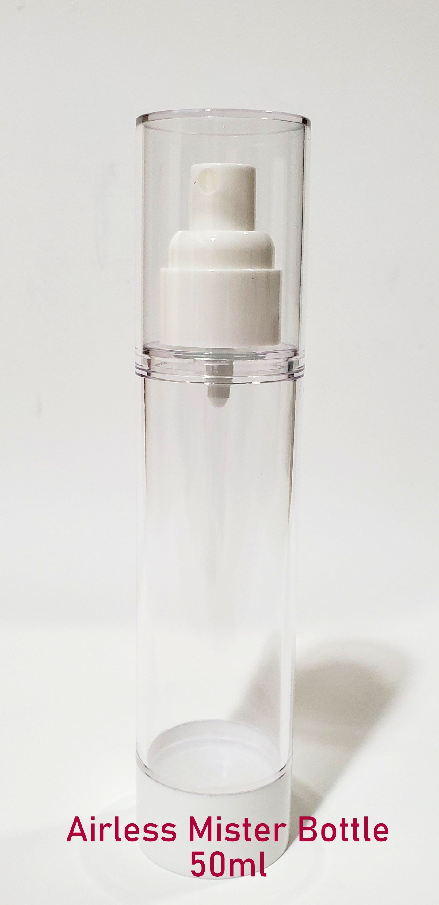 Clear Airless MISTER / SPRAYER Bottle - 50ml (Reusable) (Discount - Case of 80pcs)