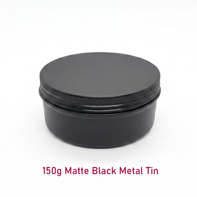 Metal Tin (Matte Black) with Screw Lid - 150g / 5.29oz