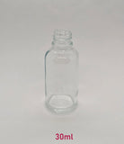 New Essential Oil Glass Bottle - Clear - 30ml / 1oz