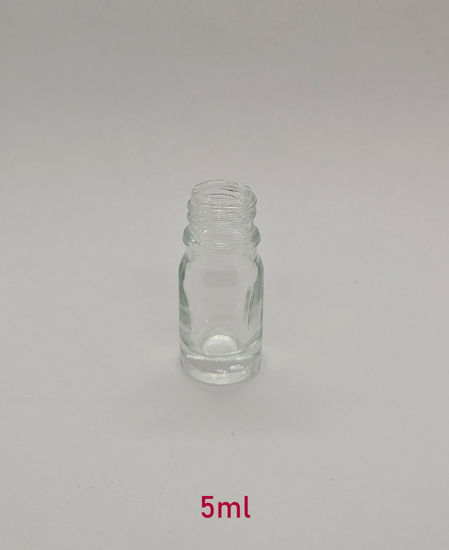 New Essential Oil Glass Bottle - Clear - 5ml / 0.17oz
