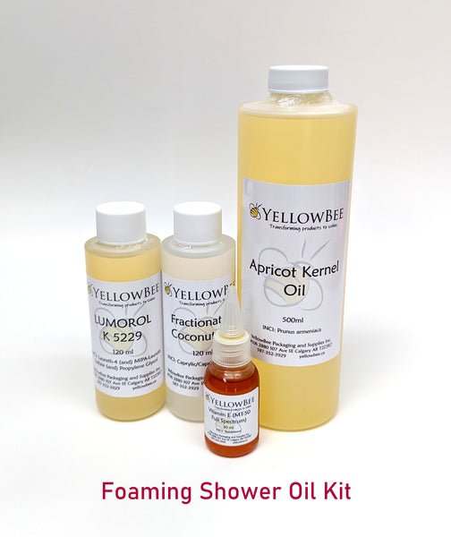Starter Kit Foaming Shower Oil Kit YellowBee Packaging and Supplies Inc