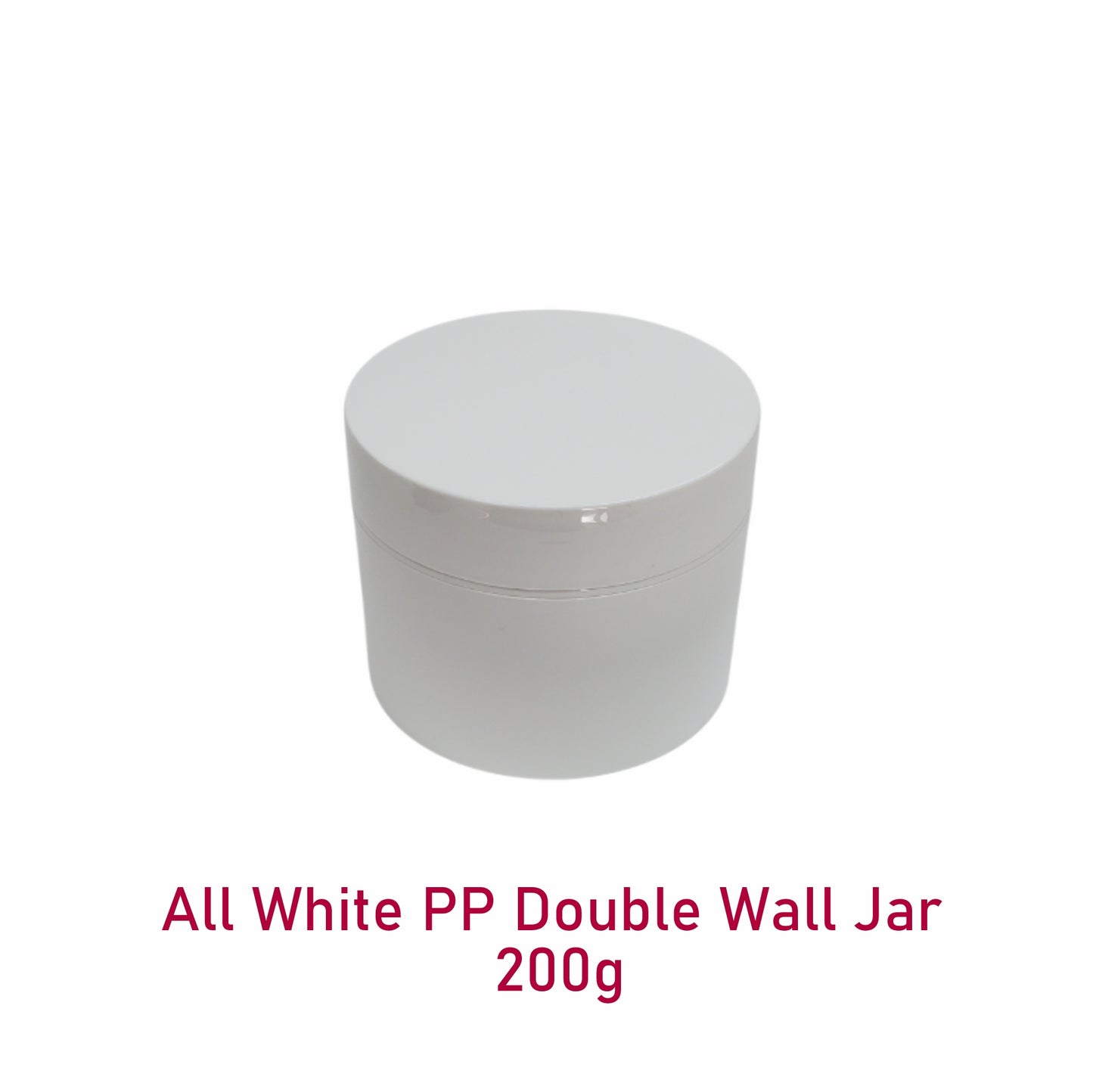 All White PP Double Wall Jar - 200g