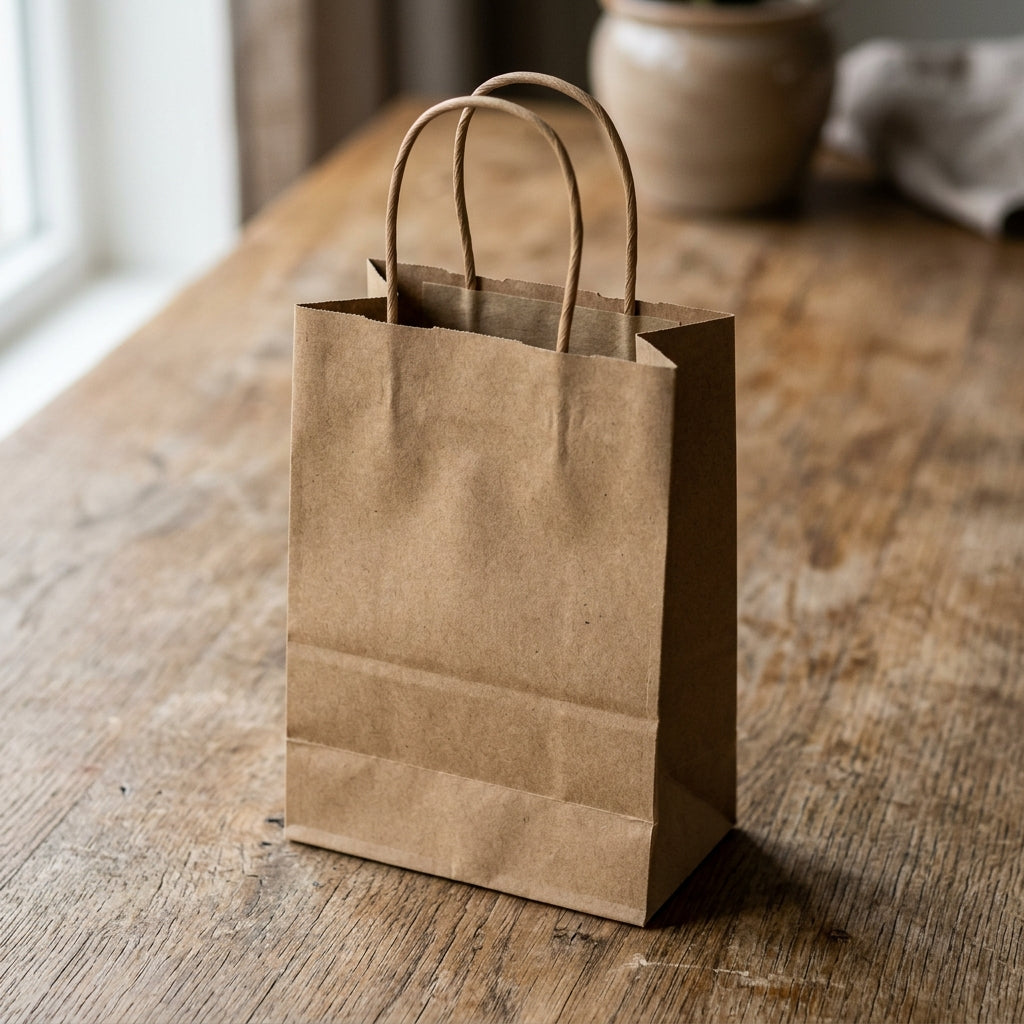 Kraft Paper Bag - Mini 5 1/4"(W) X 3 1/4"(D) X 8 3/8"(H)