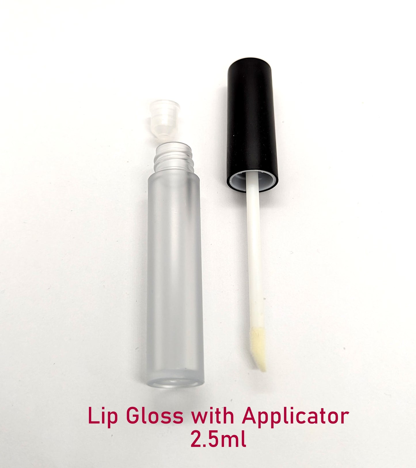 Frosted Matte Lip Gloss Tube with Applicator - 2.5ml