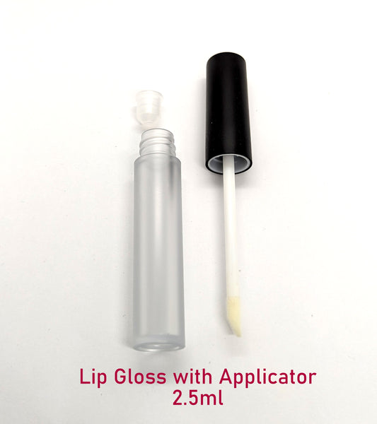 Frosted Matte Lip Gloss Tube with Applicator - 2.5ml