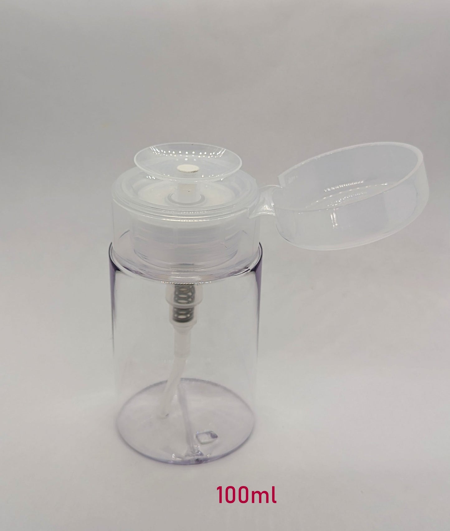 Clear Push Down Pump Dispenser Bottle - 100ml