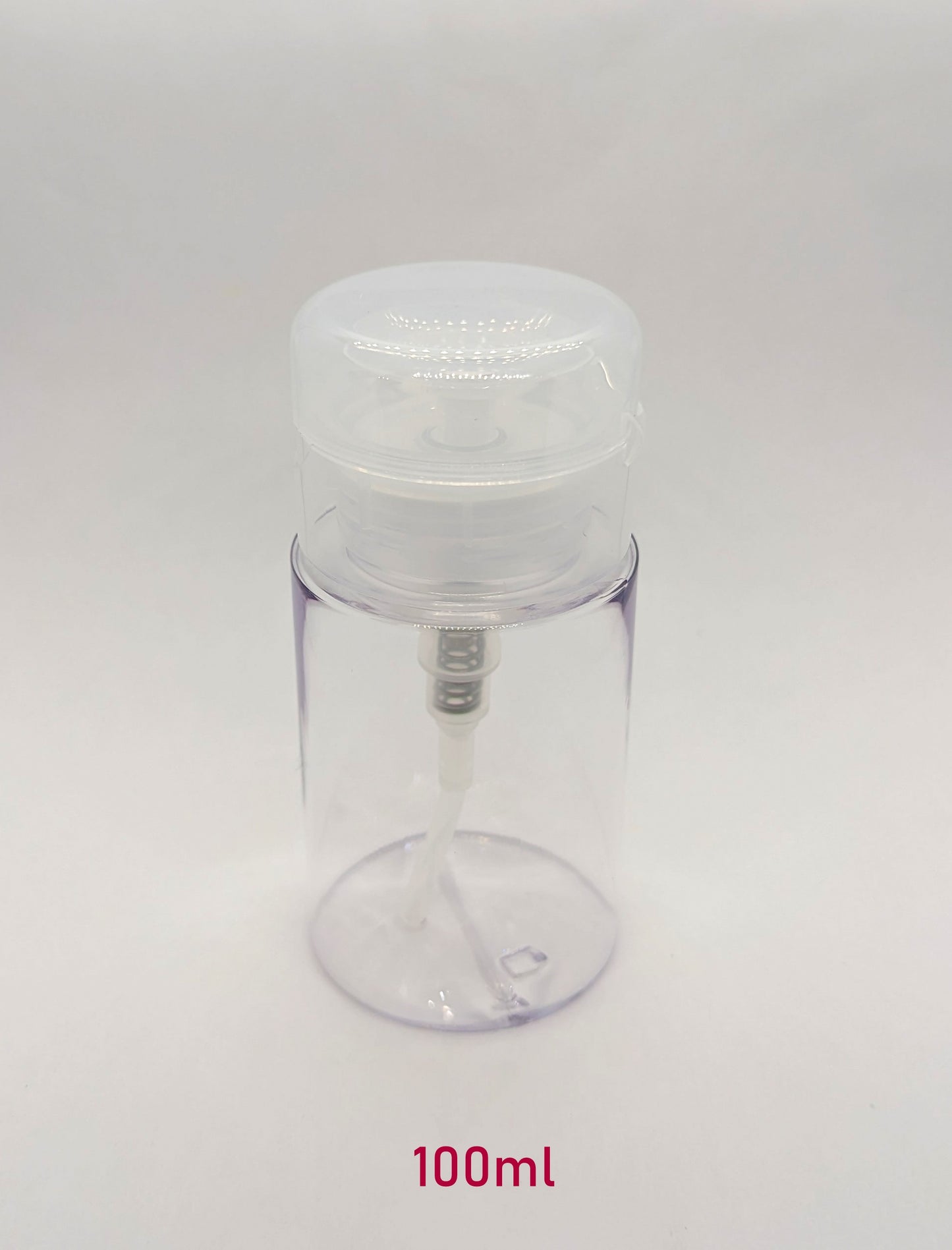 Clear Push Down Pump Dispenser Bottle - 100ml