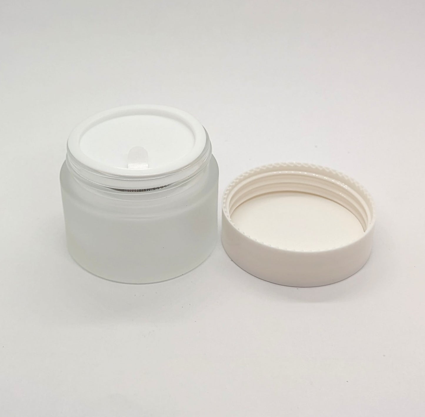 Frosted Glass Jar (White Lid) - 50g / 1.8oz