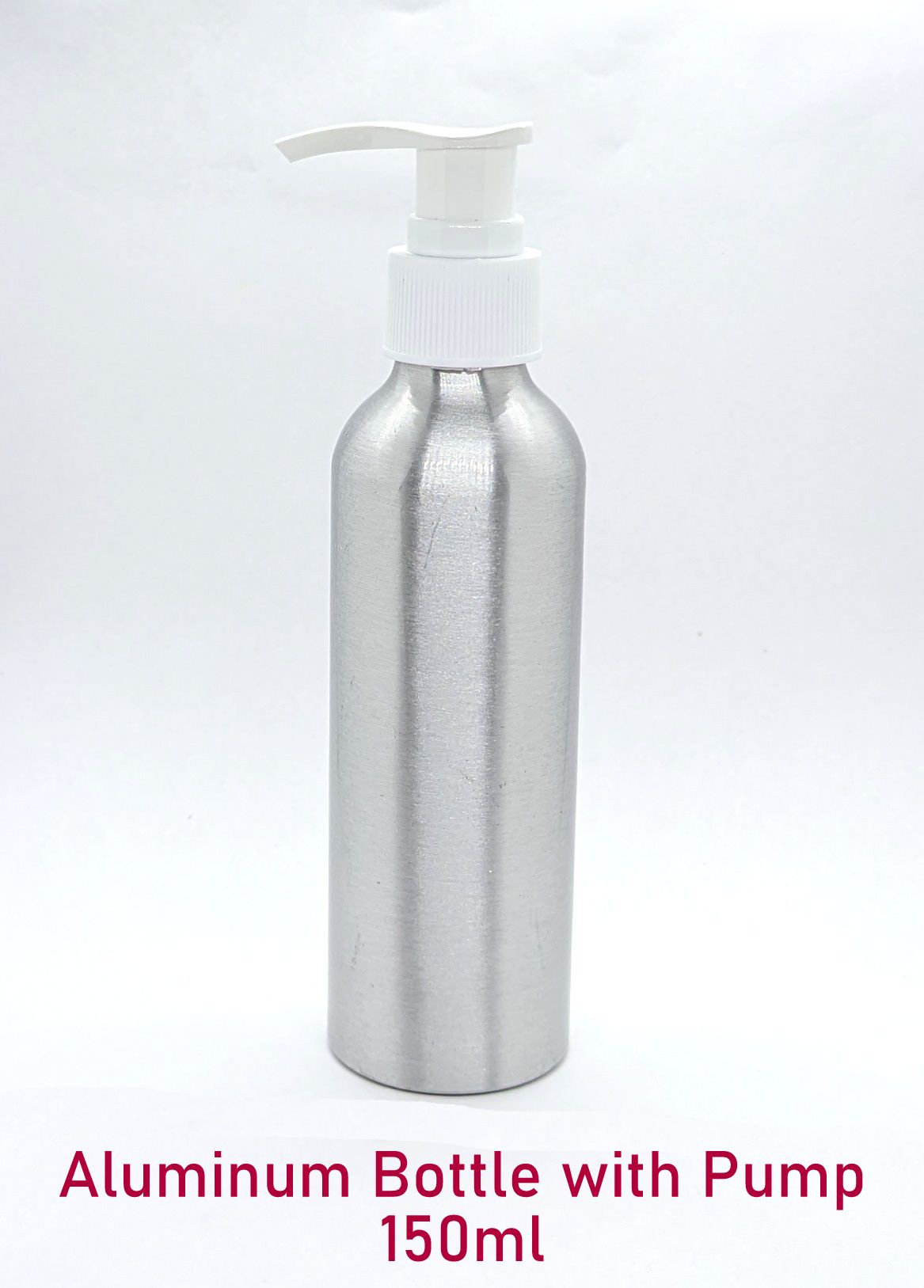 Aluminum Bottle with White Pump - 150ml