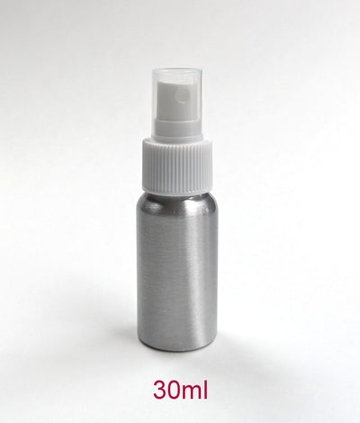 Aluminum Bottle with White Mister - 30ml