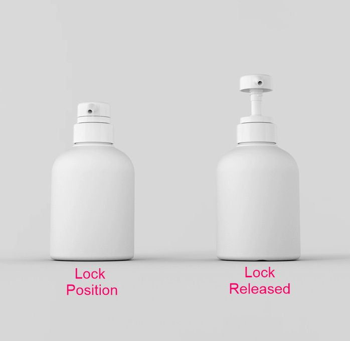 White Soft Touch Boston Round Pump Bottle - 300ml