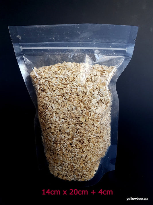 Resealable Self-Standing Clear Plastic Pouch (Large) - 14cm x 20cm + 4cm (10 per pack)