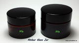 Amber Glass Jar (Black Lid) - 30g / 1oz