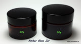 Amber Glass Jar (Black Lid) - 50g / 1.8oz