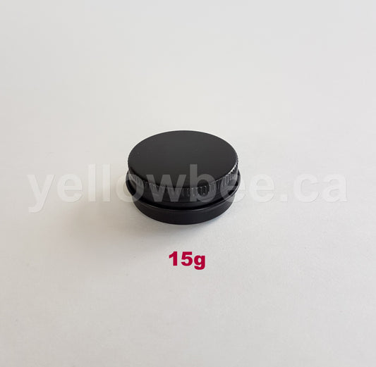 Metal Tin (Matte Black) with Screw Lid - 15g / 0.53oz