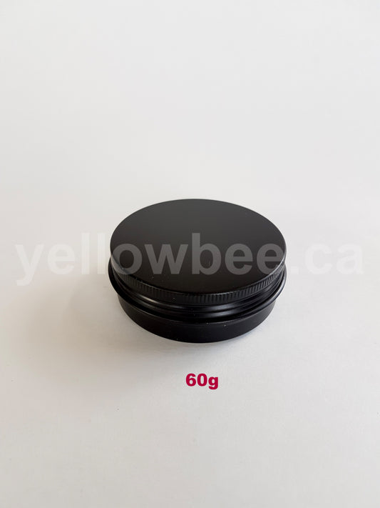 Metal Tin (Matte Black) with Screw Lid - 60g / 2.12oz