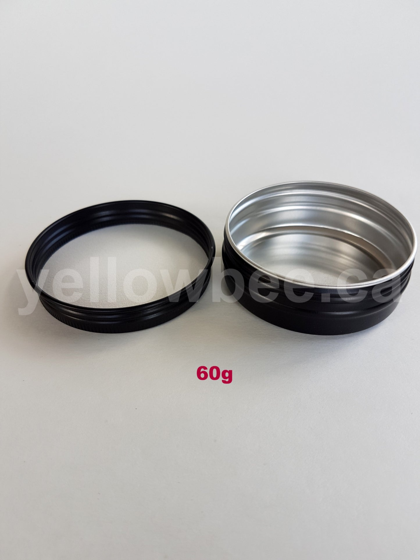 Metal Tin (Matte Black) with Screw Lid - 60g / 2.12oz