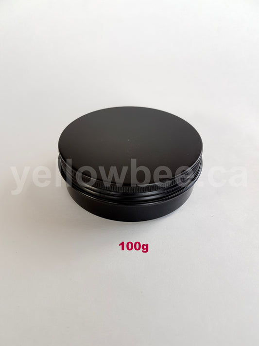 Metal Tin (Matte Black) with Screw Lid - 100g / 3.53oz