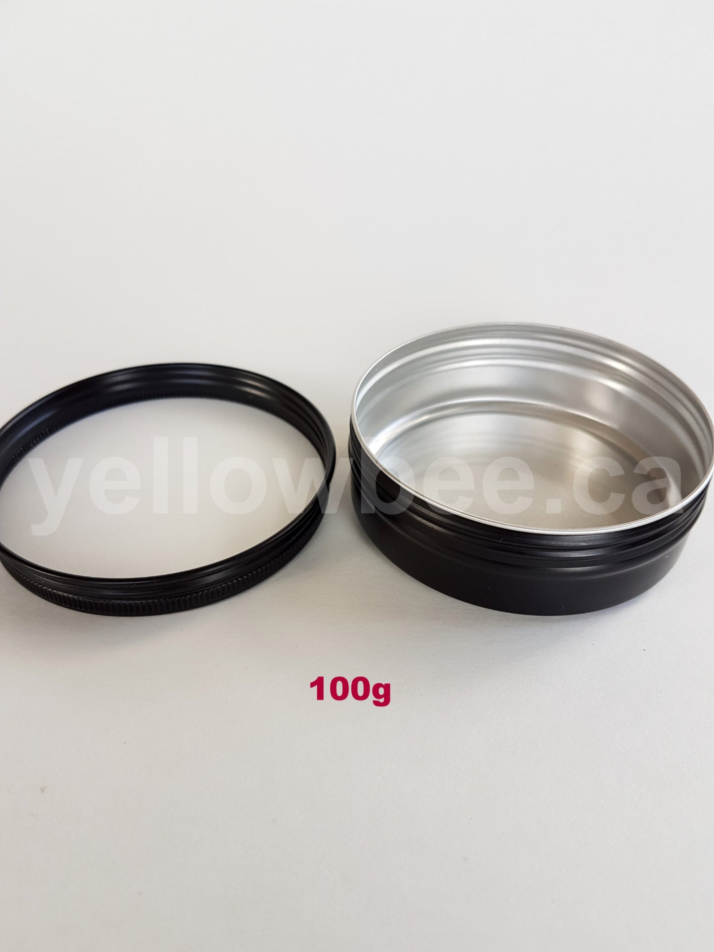 Metal Tin (Matte Black) with Screw Lid - 100g / 3.53oz