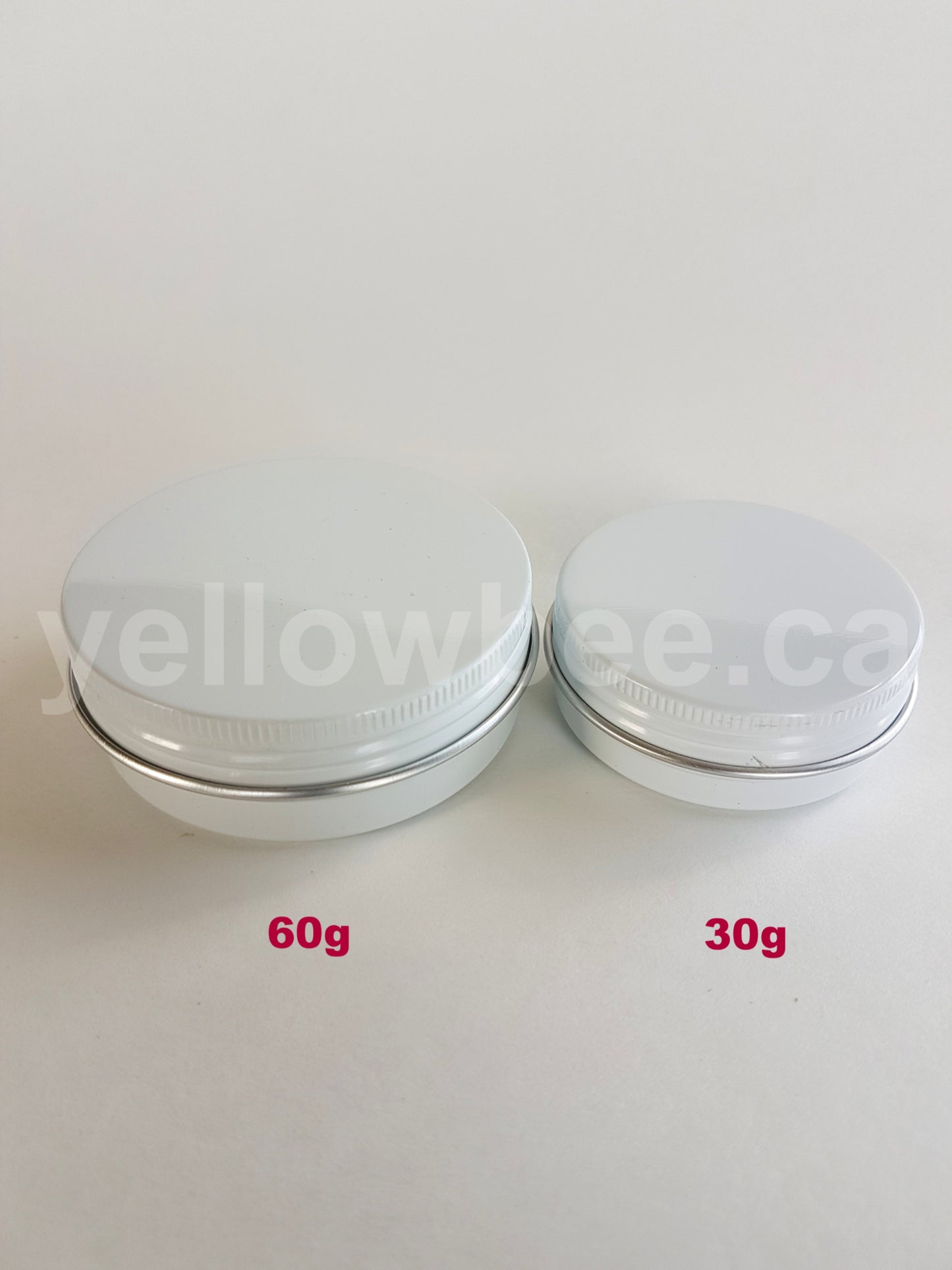 Metal Tin (White) with Screw Lid - 60g / 2.12oz