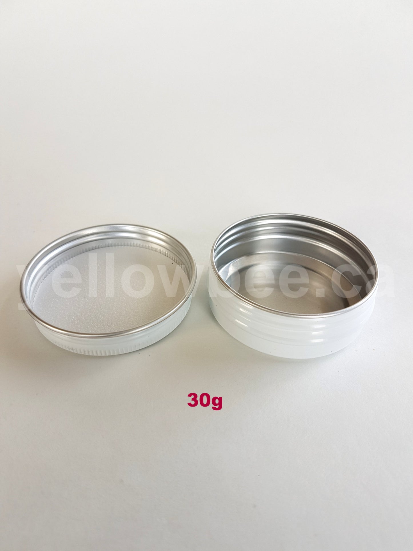 Metal Tin (White) with Screw Lid - 30g / 1.06oz