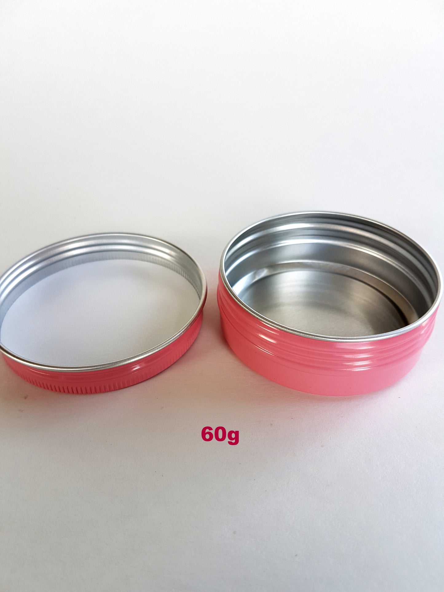 Metal Tin (Pink) with Screw Lid - 60g / 2.12oz (Full Case of 300pcs)