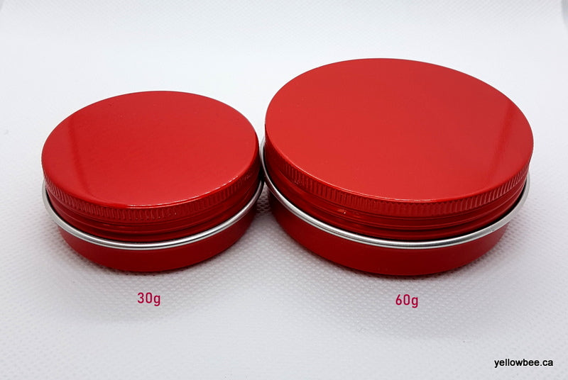 Metal Tin (Red) with Screw Lid - 60g / 2.12oz