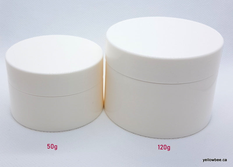 Hi-Gloss PP Plastic White Double Wall Jar - 120g