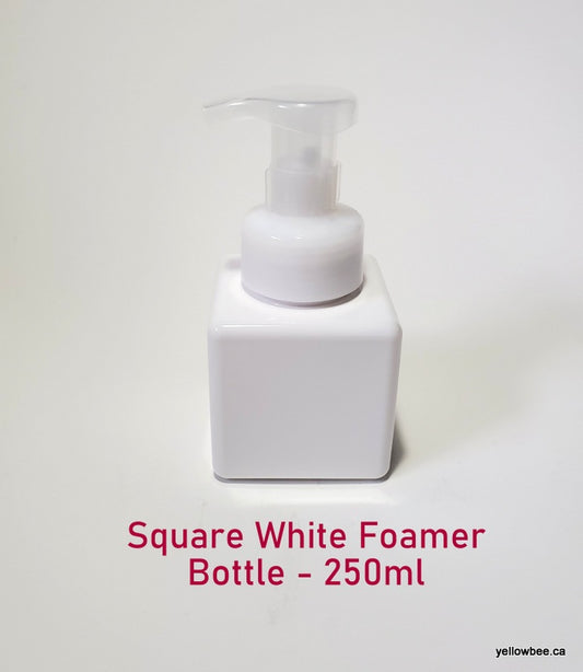 Square Foamer Bottle - White - 250ml