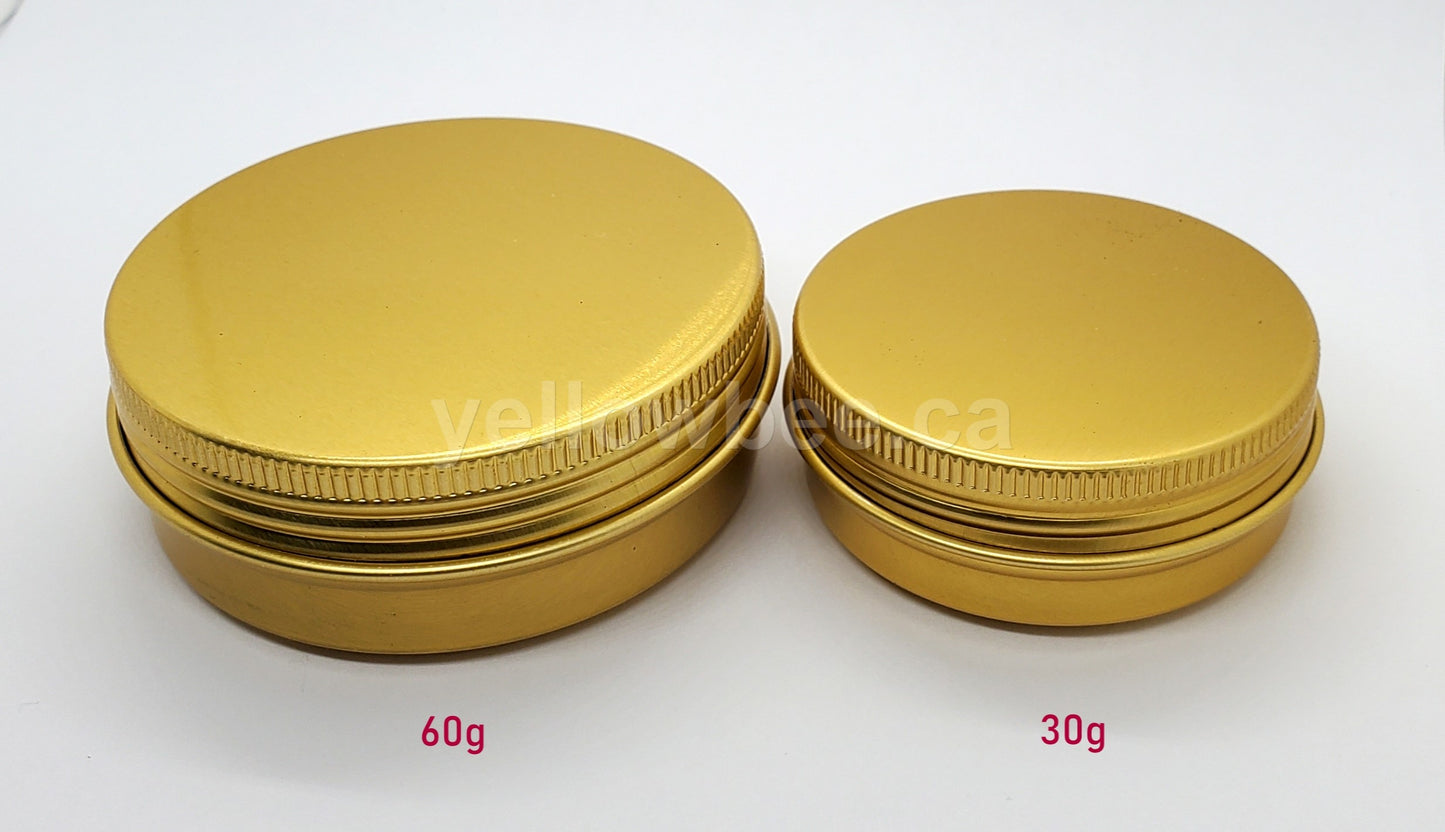 Metal Tin (Gold) with Screw Lid - 30g / 1.06oz