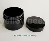 All Black Plastic Jar - 150g