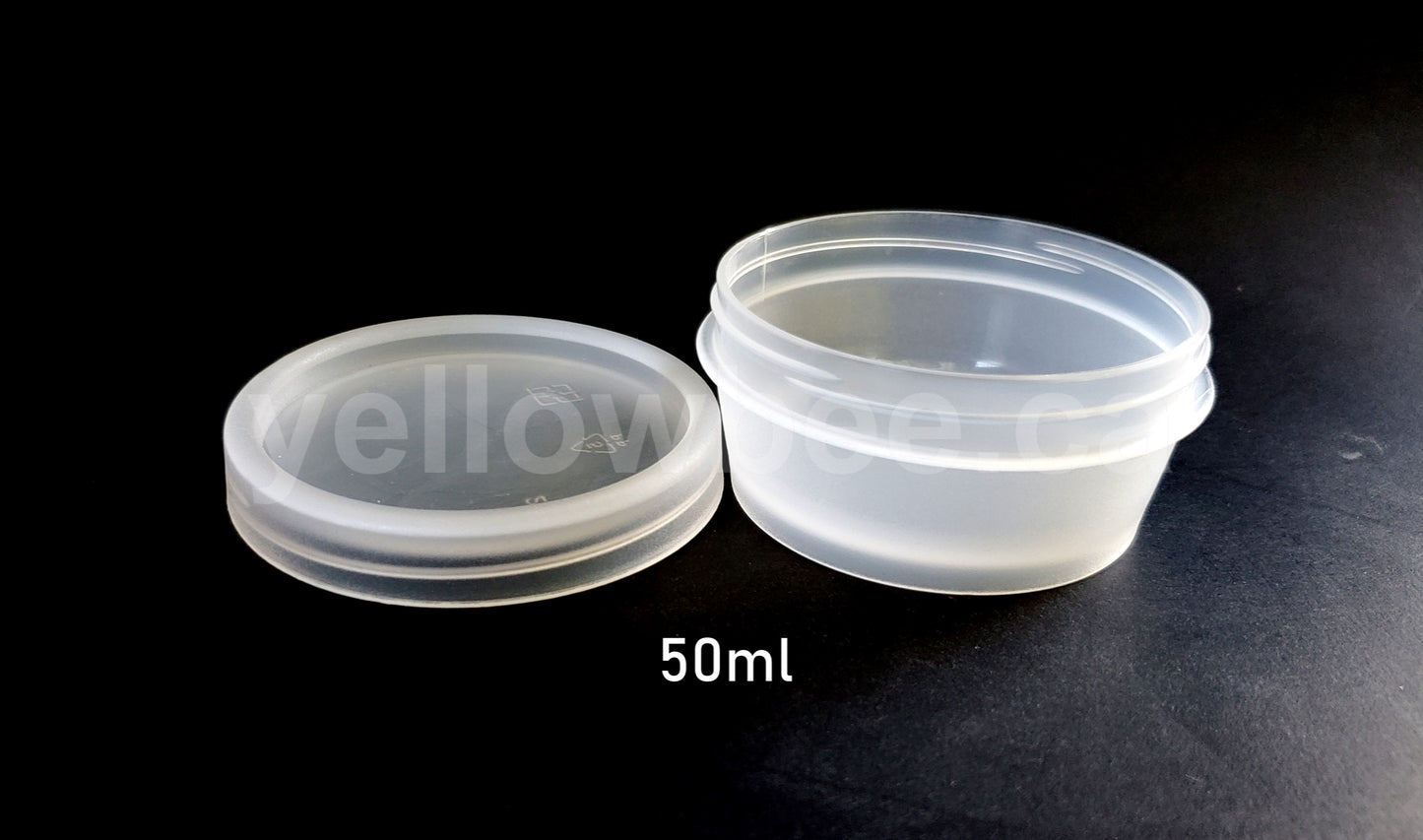 Frosted Plastic Tub - 50ml / 1.7oz (Full Case 250pcs)