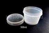 Frosted Plastic Tub - 100ml / 3.38oz (Full Case 250pcs)