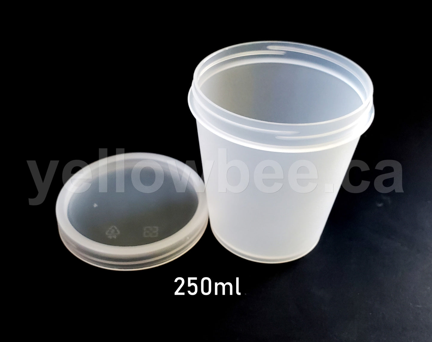 Frosted Plastic Tub - 250ml / 8.45oz (Full Case 250pcs)