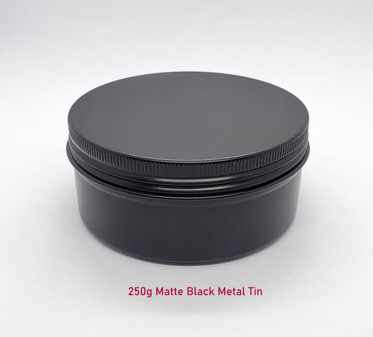 Metal Tin (Matte Black) with Screw Lid - 150g / 5.29oz