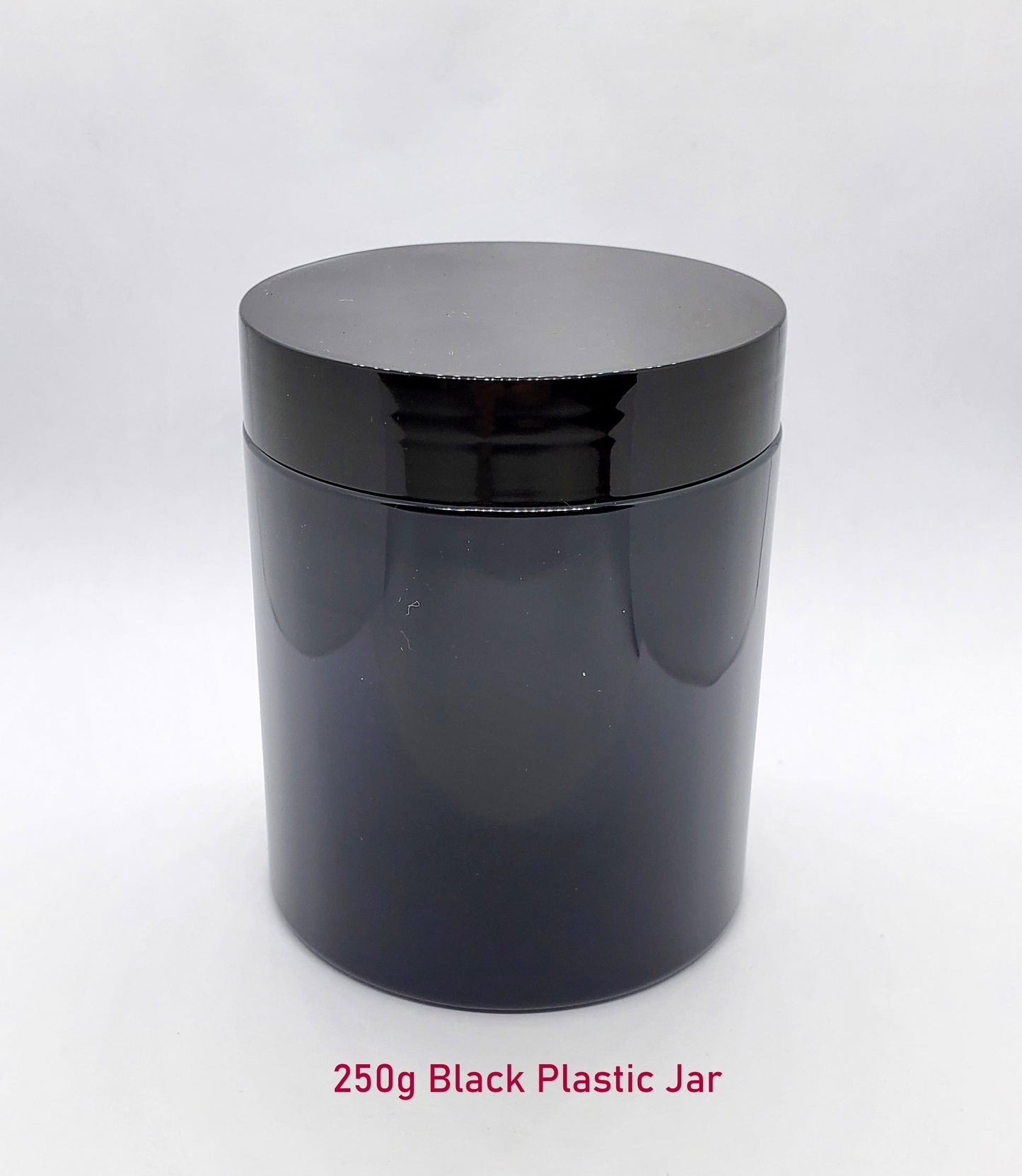 All Black Plastic Jar - 250g / 8.82oz