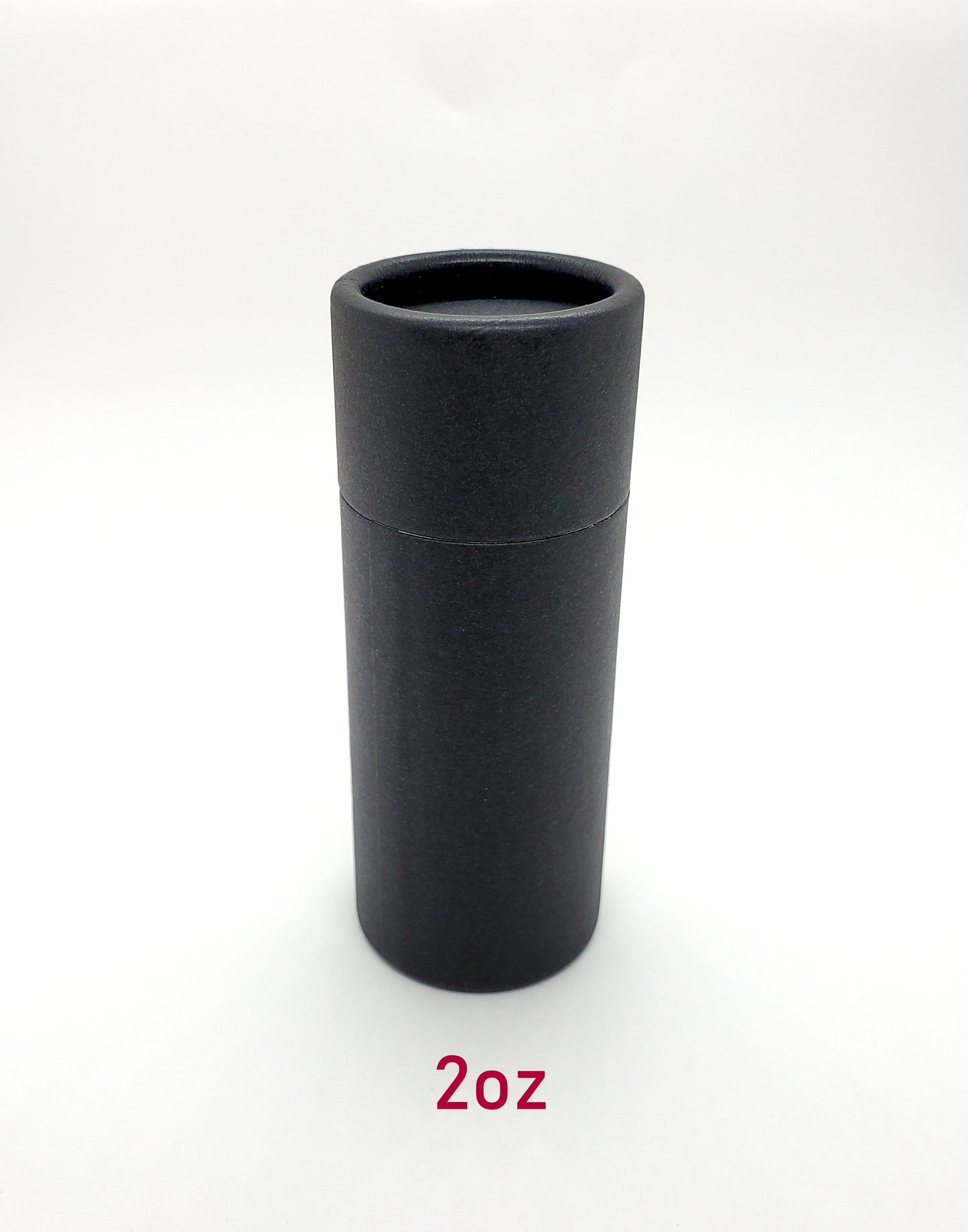 Paperboard Push Up Tube (Matte Black) - 2 oz