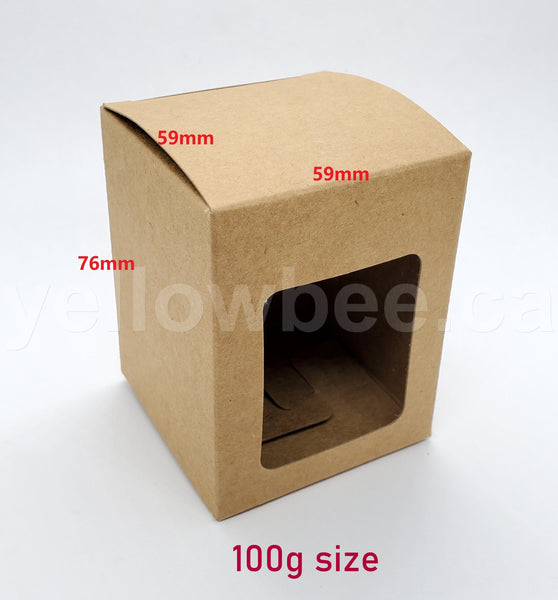 Kraft Glass Jar Box 100g (Pack of 20pcs) YellowBee Packaging and