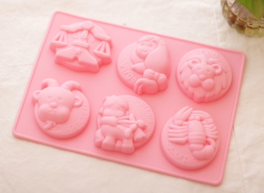Soap Mould - 6 Cavity Zodiac 1 - SM-025