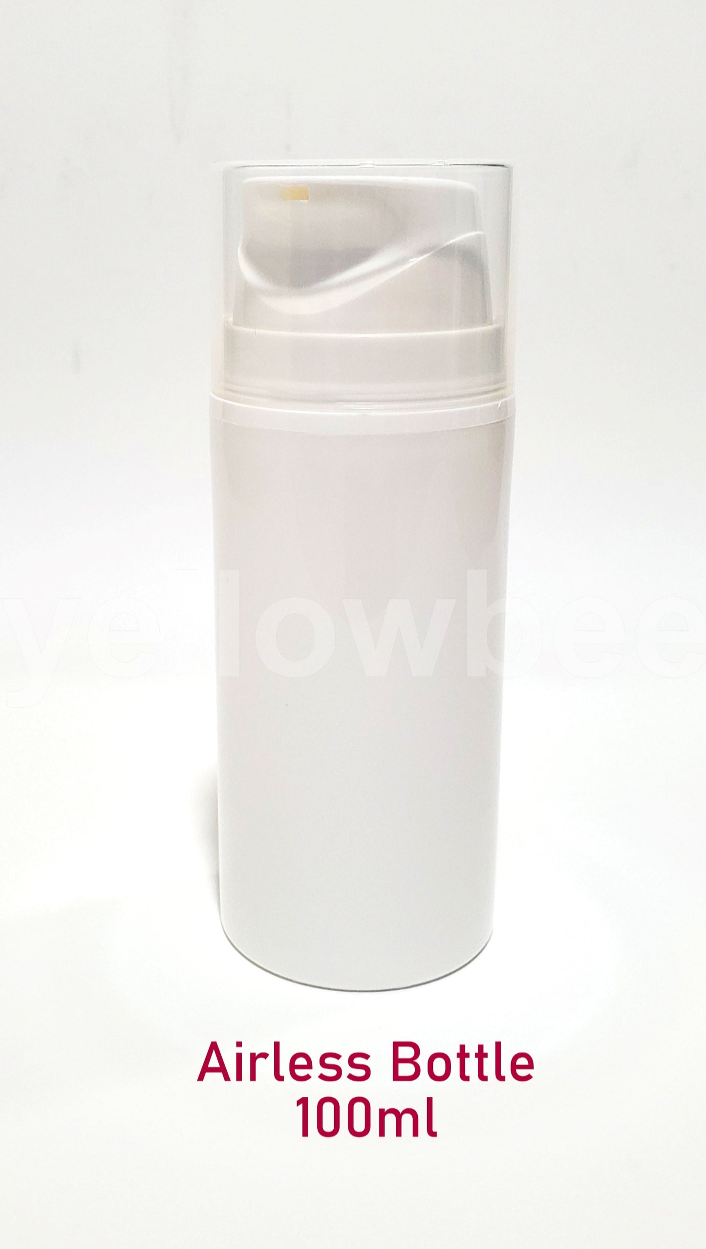 Airless Pump Bottle (Short) - White - 100ml / 3.34oz