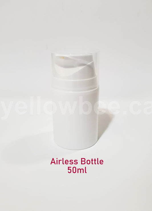 Airless Pump Bottle (Short) - White - 50ml / 1.69oz