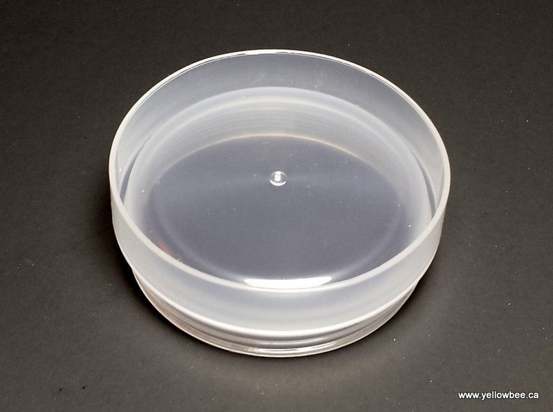 Low Profile Double Wall Plastic Jar with White Lid - 50ml