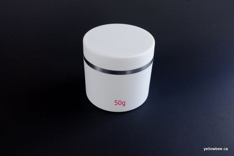 Double Wall Plastic Jar with Silver Trim - 50g