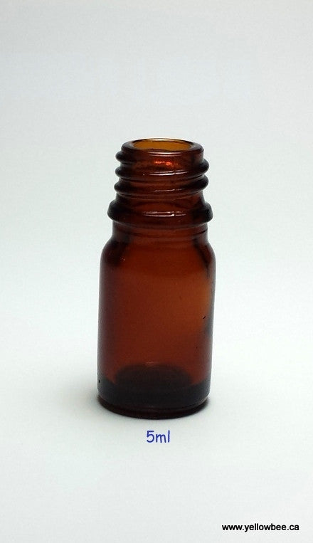 New Essential Oil Glass Bottle - Amber - 5ml / 0.17oz