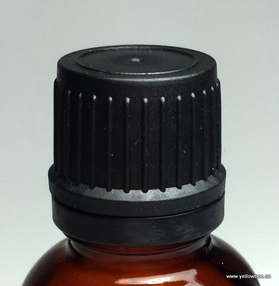 New (Slim) Black Lid with Tamper-Evident Seal & Reducer