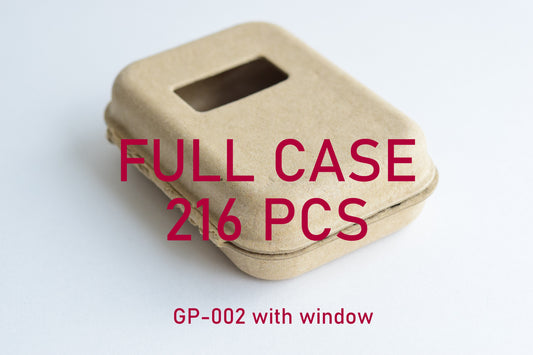 One Green Clamshell Box with window - GP-002  (Case of 216pcs)