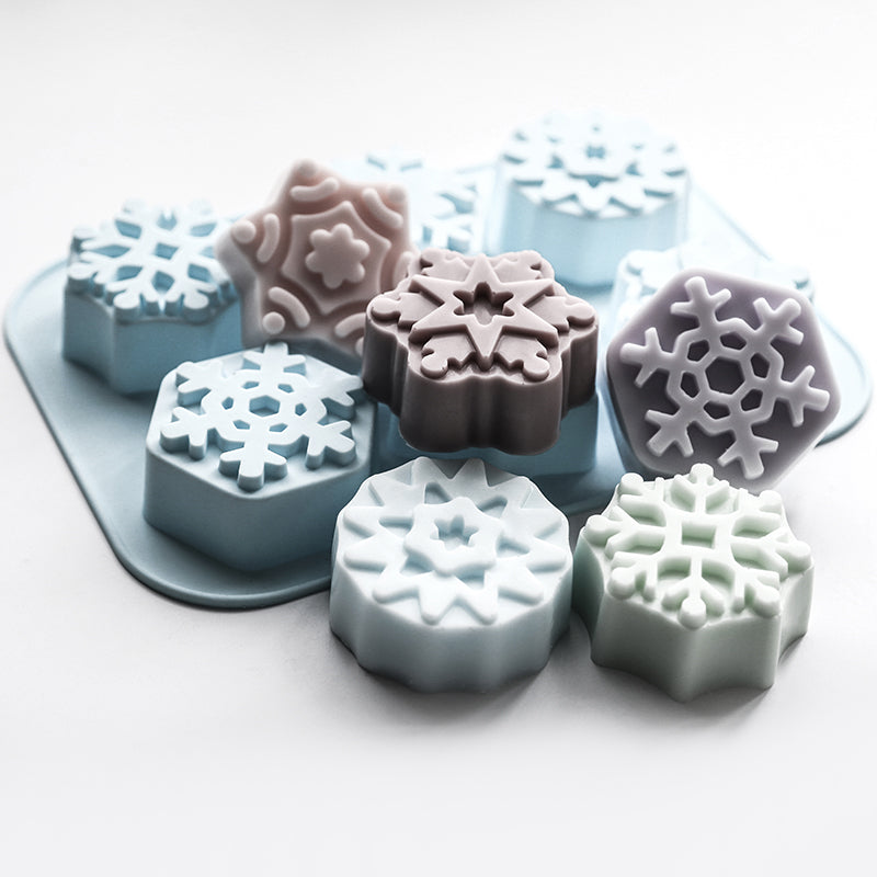 Soap Mould - 6 Cavity Snow Flakes 2 - SM-018
